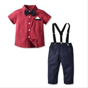 Baby Boy red shirt and blue black trousers from 3-24months old baby
